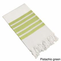 D&amp;A 1 Piece Green Stripe Beach Towel, Jacquard Horizontal Stripes Beachy... - £34.14 GBP