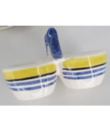Vintage Henriot Quimper Pottery Salt &amp; Pepper Dishes / Condiment Set Ex ... - €35,46 EUR