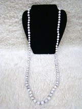 Handmade Two-Toned Black and White Shell Bead Fashion Jewelry Necklace, Accessry - £10.21 GBP