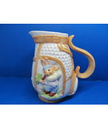 Fitz And Floyd Omnibus Golfing Bunny 1.5 Quart Pitcher In Very Good Cond... - $29.00