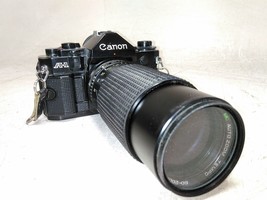 Canon A-1 SLR Film Camera with Tempo 80-200mm Lens Limited Testing AS-IS - £161.43 GBP