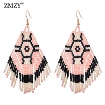 ZMZY New Women Fashion Glass Crystal Beads Tassel Dangle Earrings Jewelry Access - £8.55 GBP