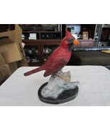 Red Cardinal Bird Figurine in Nature Perched on a Tree Limb 7.5&quot; x7.0&quot; - £14.98 GBP
