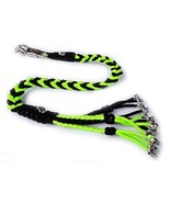 550 Paracord Motorcycle Whip Get Back Whip Metal Skulls 36&quot; - NEON/Black - $35.87 CAD