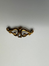 Vintage Gold Plate Ornate Victorian Style Brooch 3.5cm - £12.64 GBP