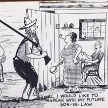 Humorous Vintage Postcard Shotgun Wedding Hillbilly Baby Funny Cartoon Art - £10.29 GBP