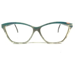 Vintage Buffalo Horn Eyeglasses Frames Striped Grey Blue NOMIS 57-16-135 - £220.48 GBP
