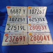 1987 And 1988s Indiana License Plates Lot of 8 Truck And Trailer - £29.42 GBP