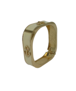 Square Enamel Anchor Bracelet Cream Gold Tone Hinged Bangle  Womens Jewelry - €10,21 EUR