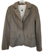 MNG Women&#39;s Jacket One Button Long Sleeve Cotton Lined Size 10 Military ... - $27.14 CAD