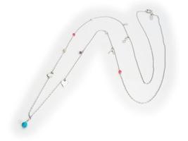 Lucky Charms &amp; Natural Stones Necklace in Sterling - £56.42 GBP
