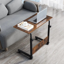 Rolling &amp; Height adjustable P2 15MM Chipboard &amp; Steel Side Table with Ba... - $1,320.98 MXN
