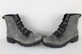 Sorel Womens Size 11 Waterproof Leather Lenox Lace Winter Combat Boots Gray - $1,687.90 MXN