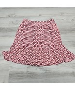 Rebecca Minkoff Skirt Womens Size 0 Red Floral Cassia Mini Pintucked Lined - $608.40 MXN