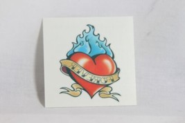 Temporary Tattoo (new) FLAMING FOREVER HEART - £3.49 GBP