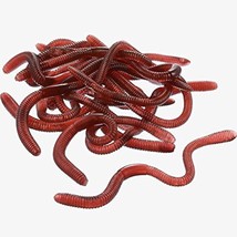 16 Pieces Fake Earthworm Plastic Lifelike Worm Soft Stretchy Rubber Eart... - £13.36 GBP