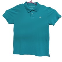 Men&#39;s Polo Shirt Size XL Turquoise Blue Vintage Embroidered Aeropostale A87 - $12.61