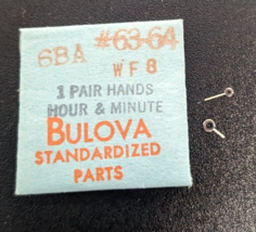NOS Genuine Bulova 6BA WF 8 - HR/MIN Watch Hands Set/Pair #63-64 White - Fils - £11.06 GBP