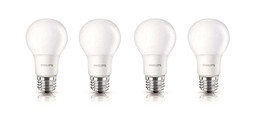 Philips 455675 14.5 Watt (100W replacement) Soft white 2700K LED A19 bulb 4 PK - £36.71 GBP