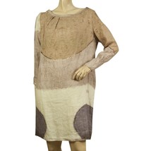 SophieStique Earthly Hues Linen Long Sleeves Pockets Dress size 42 - $118.80