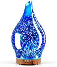 Oil Diffuser 3D Glass Aromatherapy Ultrasonic Humidifier, Air Refresh Au... - $49.38