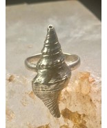 Shell ring sign Washed Ashore band snail size 7 sterling silver women - €57,55 EUR