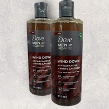 2 x Dove Men +Care WIND DOWN Body Wash Ashwagandha White Lavender 18fl o... - £42.63 GBP