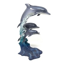 Danbury Mint Dolphins Statue Riding the Wave Mike Atkinson 11 Inch - $24.72