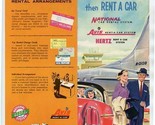 Fly American Then Rent a Car National Avis Hertz Brochure 1950&#39;s - £9.28 GBP
