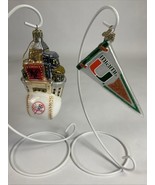 New York Yankees Stadium + Miami University Banner Chrismas Ornaments - $519.71 MXN