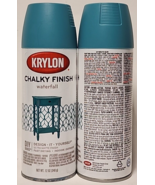 (2 Ct) Krylon CHALKY FINISH Ultra Matte Spray Paint, Waterfall 12 Oz. - $565.28 MXN