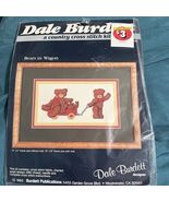 Dale Burdett Country Cross Stitch Kit CK98 Bears in Wagon 9”x5” New 1985 - $15.83
