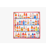 Kate Spade Hot Sauce Silk Square Scarf White Pink Red Orange Nwt 30*30 - $44.97