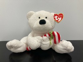 *Candy Cane* 2005 Ty Pluffies~ 6" Christmas Bear with non-mint tag ~ Cute! ~ - $7.69