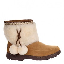 UGG Brie Chestnut Suede Short Boots Size 10 - £55.26 GBP