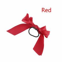 Multicolor Girls Sweet Women Elastic Bow Satin Ribbon Hair Rope Band Pon... - £6.74 GBP+