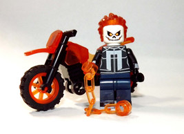 Toys Ghost Rider Robbie Reyes with motorcycle Comic Minifigure Custom - £5.89 GBP