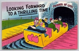 Tunnel of Love Looking Forward To A Thrilling Time Romance Postcard W28 - $5.95