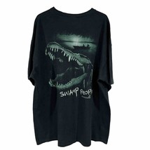 Swamp People Alligator Crocodile Hunter Graphic Shirt Mens 2X Black Green - £15.53 GBP
