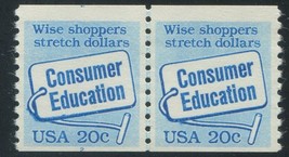 U.S. Scott 2005 - 20c Consumer Education - PS2 - Pl Number 2 - Split Number MNH - £3.00 GBP