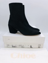 Chloe Women&#39;s Lauren Suede Pointed Toe Ankle Boots Black US 7 / EUR 37  - £471.59 GBP