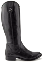 FRYE MELISSA MEDALLION SIDE ZIP EQUESTRIAN TALL BOOTS BLACK LEATHER SZ 9... - $219.99
