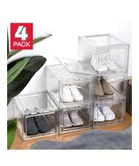 Clear Transparent Stackable Shoebox &amp; Organizer, 4-pack Plastic 11.8&quot;x15... - $1,471.68 MXN