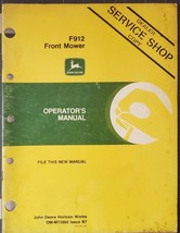 John Deere F912 Front Mower Operators Manual OM-M73860 - £23.36 GBP
