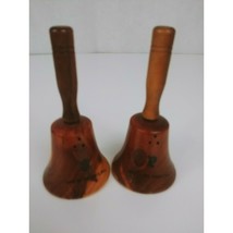 Vintage Salt And Pepper Wooden Bells Shakers Cave Of The Winds COLO - £4.59 GBP