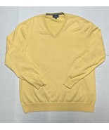 Brooks Brothers Men’s XL V-Neck Sweater Long Sleeve Supima Cotton Yellow - $474.04 MXN