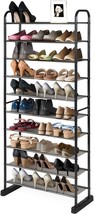 Tangkula 10-Tier Free Standing Shoes Rack, Space-Saving Shoes Organizer,... - $70.99