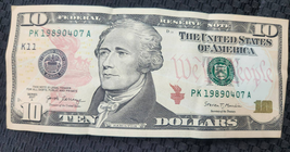 Birthday/Anniversary Date Note $10 Bill - Fancy Serial Number - £31.19 GBP