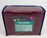Sertarest Chill Nights Cooling Sheet Set King Maroon Red New - £46.70 GBP