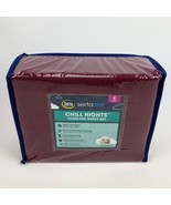 Sertarest Chill Nights Cooling Sheet Set King Maroon Red New - £47.58 GBP